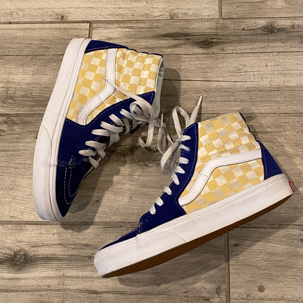 Vans Checkerboard Blue & Yellow Skate shoes